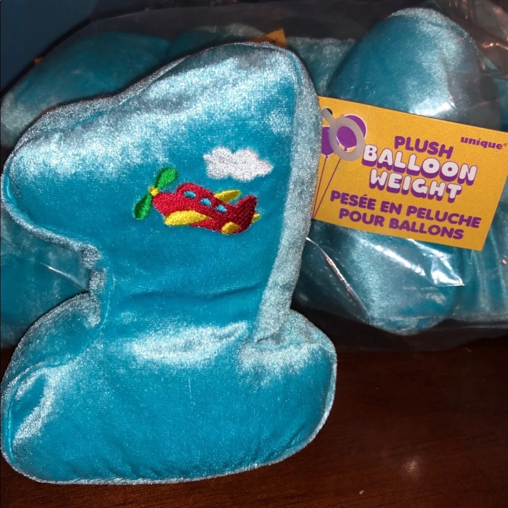 Balloon Weight  6-Pack One Year Old Blue
